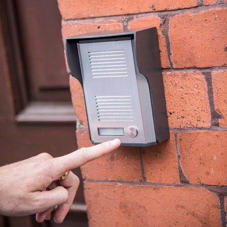 Wire Door Phono Intercom System with Telephone Receiver and Push Button Door Bell