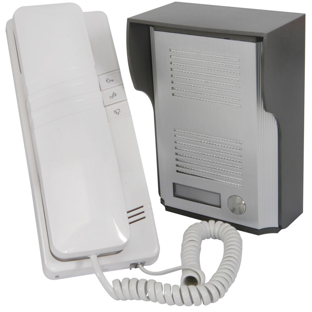Wire Door Phone System with Lock Function & Weatherproof Outdoor Unit