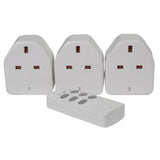 Wireless Remote Control Programmable Self-Learning 13A Socket Set – 3 Pack