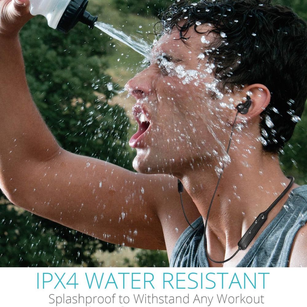 i-Star Bluetooth Neckband Noise Cancelling & Water-Resistant Earphones with Magnetic Buds